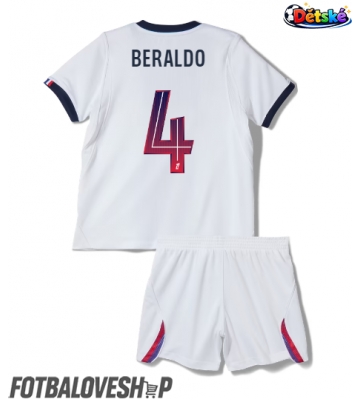 Paris Saint-Germain Lucas Beraldo #4 Dětské Venkovní Dres 2026-27 Krátký Rukáv (+ trenýrky)