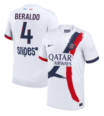 Paris Saint-Germain Lucas Beraldo #4 Venkovní Dres 2025-26 Krátký Rukáv