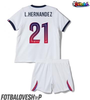 Paris Saint-Germain Lucas Hernandez #21 Dětské Venkovní Dres 2026-27 Krátký Rukáv (+ trenýrky)
