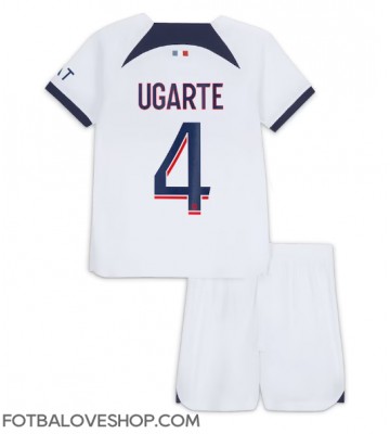 Paris Saint-Germain Manuel Ugarte #4 Dětské Venkovní Dres 2023-24 Krátký Rukáv (+ trenýrky)