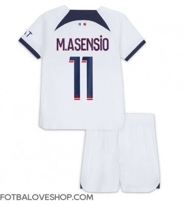 Paris Saint-Germain Marco Asensio #11 Dětské Venkovní Dres 2023-24 Krátký Rukáv (+ trenýrky)