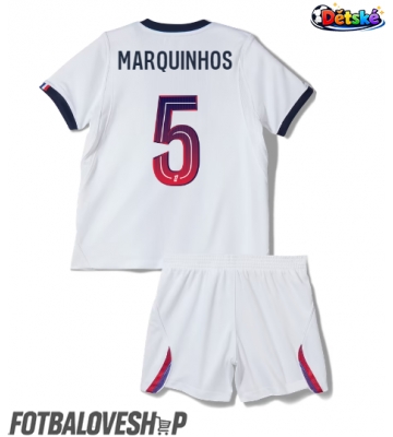 Paris Saint-Germain Marquinhos #5 Dětské Venkovní Dres 2026-27 Krátký Rukáv (+ trenýrky)