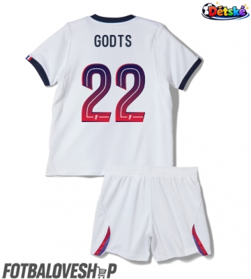 Paris Saint-Germain Mika Godts #22 Dětské Venkovní Dres 2026-27 Krátký Rukáv (+ trenýrky)