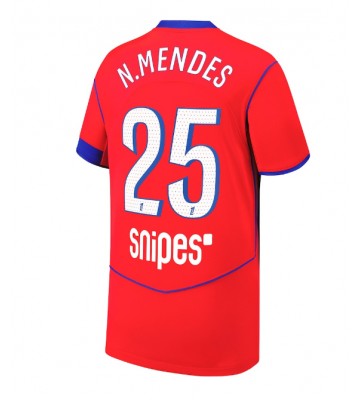 Paris Saint-Germain Nuno Mendes #25 Alternativní Dres 2025-26 Krátký Rukáv