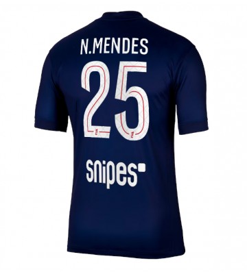 Paris Saint-Germain Nuno Mendes #25 Domácí Dres 2025-26 Krátký Rukáv