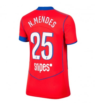 Paris Saint-Germain Nuno Mendes #25 Dámské Alternativní Dres 2025-26 Krátký Rukáv