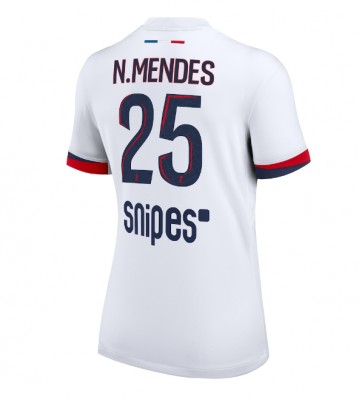 Paris Saint-Germain Nuno Mendes #25 Dámské Venkovní Dres 2025-26 Krátký Rukáv