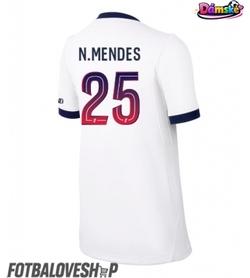 Paris Saint-Germain Nuno Mendes #25 Dámské Venkovní Dres 2026-27 Krátký Rukáv