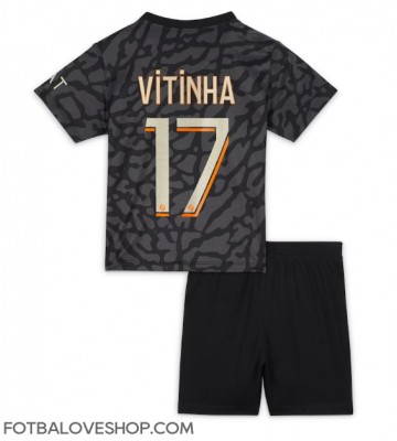Paris Saint-Germain Vitinha Ferreira #17 Dětské Alternativní Dres 2023-24 Krátký Rukáv (+ trenýrky)