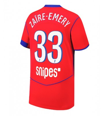 Paris Saint-Germain Warren Zaire-Emery #33 Alternativní Dres 2025-26 Krátký Rukáv