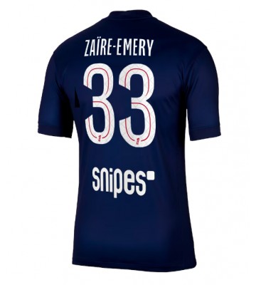 Paris Saint-Germain Warren Zaire-Emery #33 Domácí Dres 2025-26 Krátký Rukáv