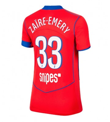 Paris Saint-Germain Warren Zaire-Emery #33 Dámské Alternativní Dres 2025-26 Krátký Rukáv