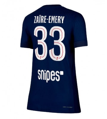 Paris Saint-Germain Warren Zaire-Emery #33 Dámské Domácí Dres 2025-26 Krátký Rukáv