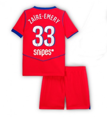 Paris Saint-Germain Warren Zaire-Emery #33 Dětské Alternativní Dres 2025-26 Krátký Rukáv (+ trenýrky)