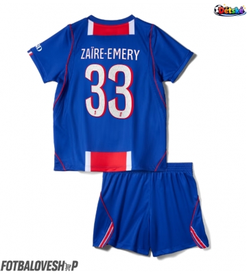 Paris Saint-Germain Warren Zaire-Emery #33 Dětské Domácí Dres 2026-27 Krátký Rukáv (+ trenýrky)