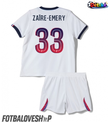 Paris Saint-Germain Warren Zaire-Emery #33 Dětské Venkovní Dres 2026-27 Krátký Rukáv (+ trenýrky)