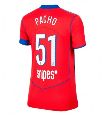 Paris Saint-Germain Willian Pacho #51 Dámské Alternativní Dres 2025-26 Krátký Rukáv