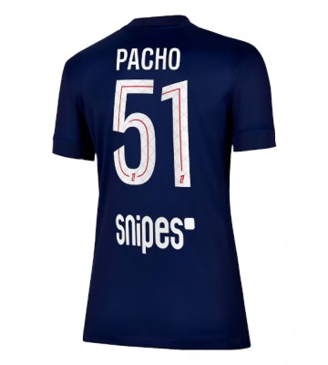 Paris Saint-Germain Willian Pacho #51 Dámské Domácí Dres 2025-26 Krátký Rukáv