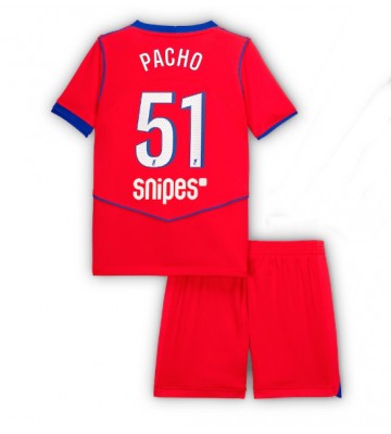 Paris Saint-Germain Willian Pacho #51 Dětské Alternativní Dres 2025-26 Krátký Rukáv (+ trenýrky)