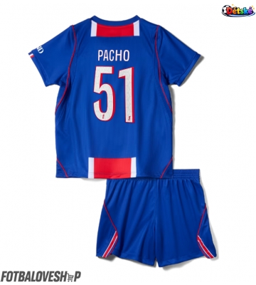 Paris Saint-Germain Willian Pacho #51 Dětské Domácí Dres 2026-27 Krátký Rukáv (+ trenýrky)