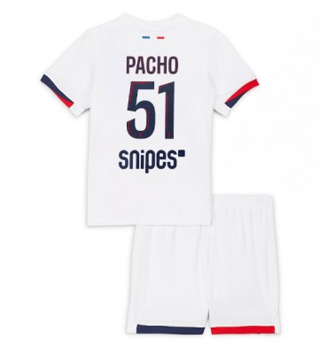 Paris Saint-Germain Willian Pacho #51 Dětské Venkovní Dres 2025-26 Krátký Rukáv (+ trenýrky)