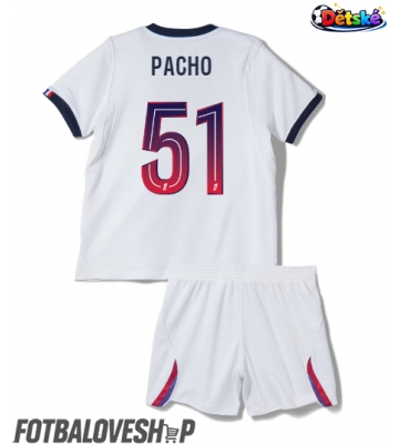 Paris Saint-Germain Willian Pacho #51 Dětské Venkovní Dres 2026-27 Krátký Rukáv (+ trenýrky)