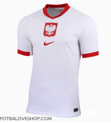 Polsko Domácí Dres ME 2024 Krátký Rukáv