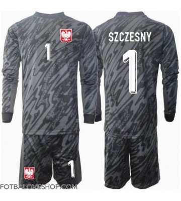 Polsko Wojciech Szczesny #1 Brankářské Dětské Venkovní Dres ME 2024 Dlouhý Rukáv (+ trenýrky)