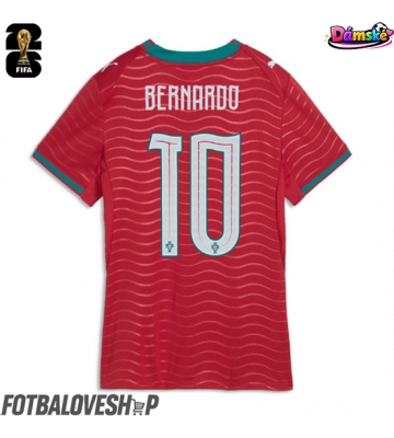 Portugalsko Bernardo Silva #10 Dámské Domácí Dres MS 2026 Krátký Rukáv