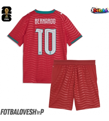 Portugalsko Bernardo Silva #10 Dětské Domácí Dres MS 2026 Krátký Rukáv (+ trenýrky)