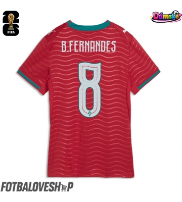 Portugalsko Bruno Fernandes #8 Dámské Domácí Dres MS 2026 Krátký Rukáv