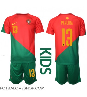Portugalsko Danilo Pereira #13 Dětské Domácí Dres MS 2022 Krátký Rukáv (+ trenýrky)
