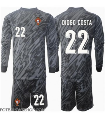Portugalsko Diogo Costa #22 Brankářské Dětské Venkovní Dres ME 2024 Dlouhý Rukáv (+ trenýrky)