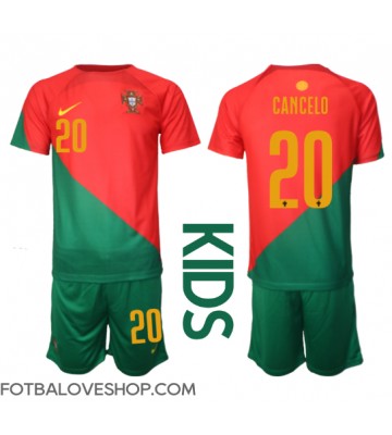 Portugalsko Joao Cancelo #20 Dětské Domácí Dres MS 2022 Krátký Rukáv (+ trenýrky)