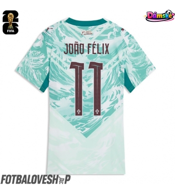 Portugalsko Joao Felix #11 Dámské Venkovní Dres MS 2026 Krátký Rukáv