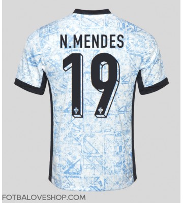 Portugalsko Nuno Mendes #19 Venkovní Dres ME 2024 Krátký Rukáv