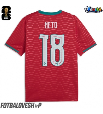 Portugalsko Pedro Neto #18 Domácí Dres MS 2026 Krátký Rukáv