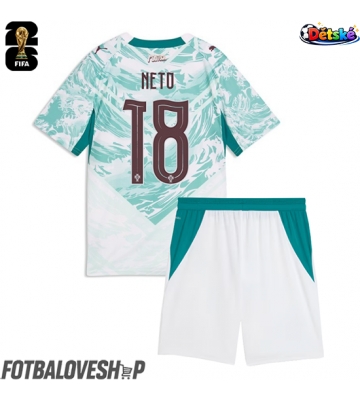 Portugalsko Pedro Neto #18 Dětské Venkovní Dres MS 2026 Krátký Rukáv (+ trenýrky)