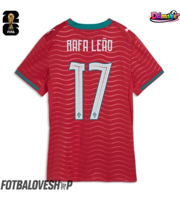 Portugalsko Rafael Leao #17 Dámské Domácí Dres MS 2026 Krátký Rukáv
