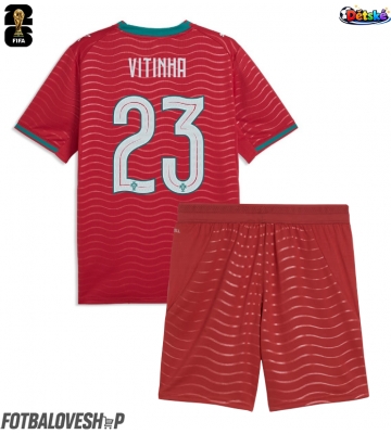 Portugalsko Vitinha #23 Dětské Domácí Dres MS 2026 Krátký Rukáv (+ trenýrky)