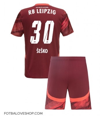 RB Leipzig Benjamin Sesko #30 Dětské Venkovní Dres 2024-25 Krátký Rukáv (+ trenýrky)
