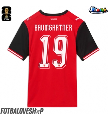 Rakousko Christoph Baumgartner #19 Domácí Dres MS 2026 Krátký Rukáv