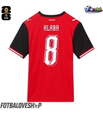 Rakousko David Alaba #8 Domácí Dres MS 2026 Krátký Rukáv
