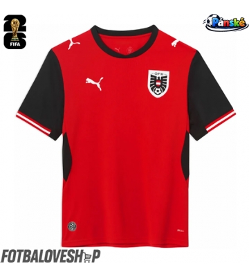 Rakousko Domácí Dres MS 2026 Krátký Rukáv