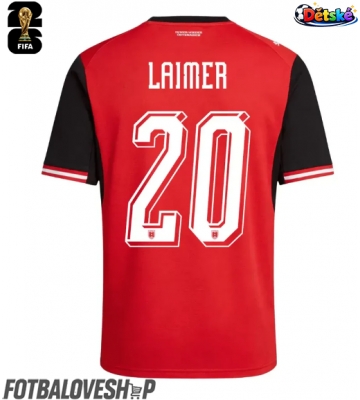 Rakousko Konrad Laimer #20 Dětské Domácí Dres MS 2026 Krátký Rukáv (+ trenýrky)