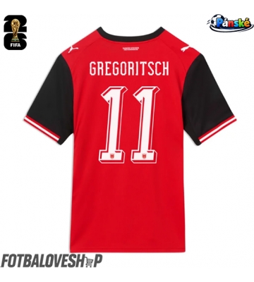 Rakousko Michael Gregoritsch #11 Domácí Dres MS 2026 Krátký Rukáv