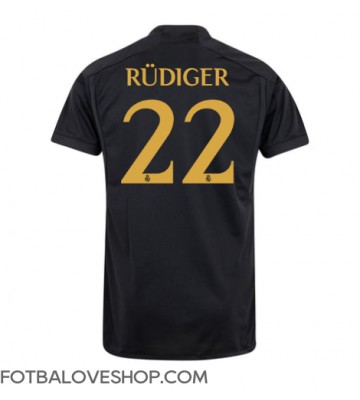 Real Madrid Antonio Rudiger #22 Alternativní Dres 2023-24 Krátký Rukáv