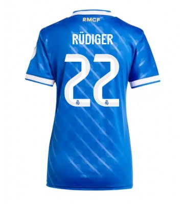 Real Madrid Antonio Rudiger #22 Dámské Alternativní Dres 2025-26 Krátký Rukáv