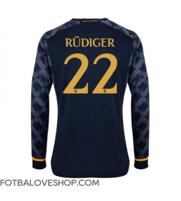 Real Madrid Antonio Rudiger #22 Venkovní Dres 2023-24 Dlouhý Rukáv