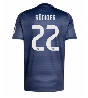 Real Madrid Antonio Rudiger #22 Venkovní Dres 2025-26 Krátký Rukáv